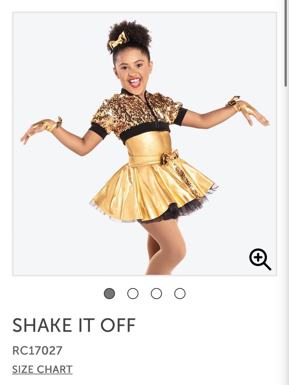 Shake It Off by Revolution Gold Sequin Dance Costume